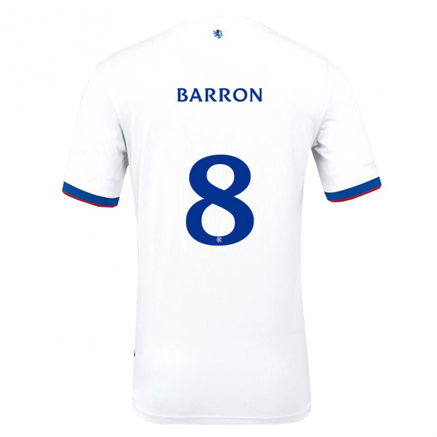 גברים כדורגל קונור בארון #8 לבן אדום כחול הרחק ג'רזי 2025/26