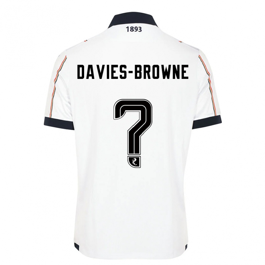 גברים כדורגל טוביאס דייוויס-בראון #0 לבן כחול נייבי אדום הרחק ג'רזי 2025/26