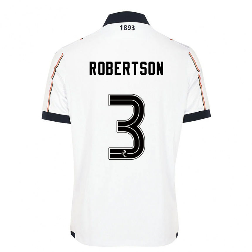 גברים כדורגל קלארק רוברטסון #3 לבן כחול נייבי אדום הרחק ג'רזי 2025/26