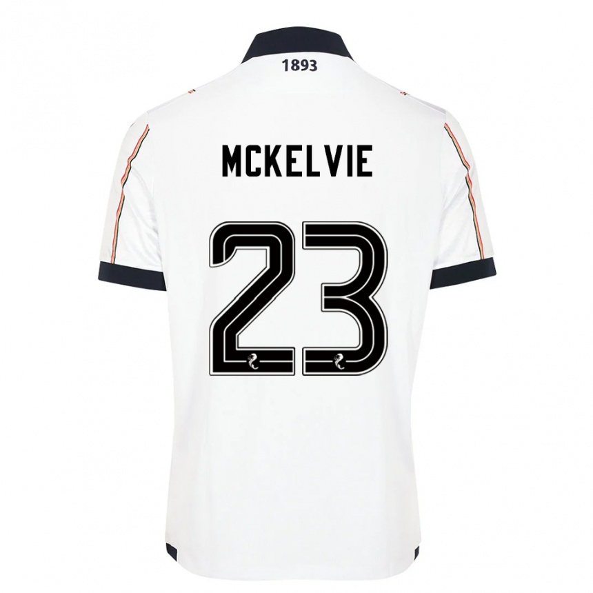 גברים כדורגל Lewis Mckelvie #23 לבן כחול נייבי אדום הרחק ג'רזי 2025/26