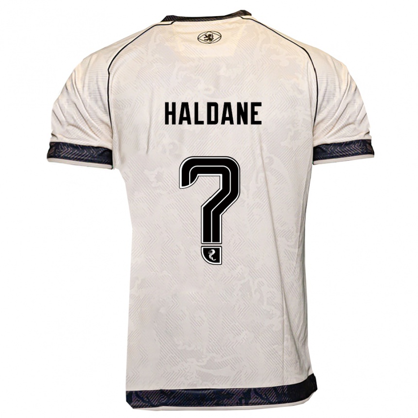 גברים כדורגל לואיס הלדיין #0 לבן שחור הרחק ג'רזי 2025/26