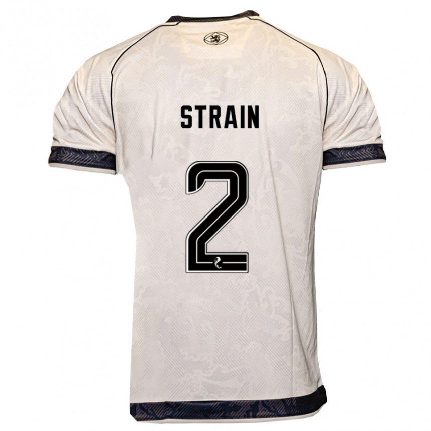 גברים כדורגל ראיין סטריין #2 לבן שחור הרחק ג'רזי 2025/26