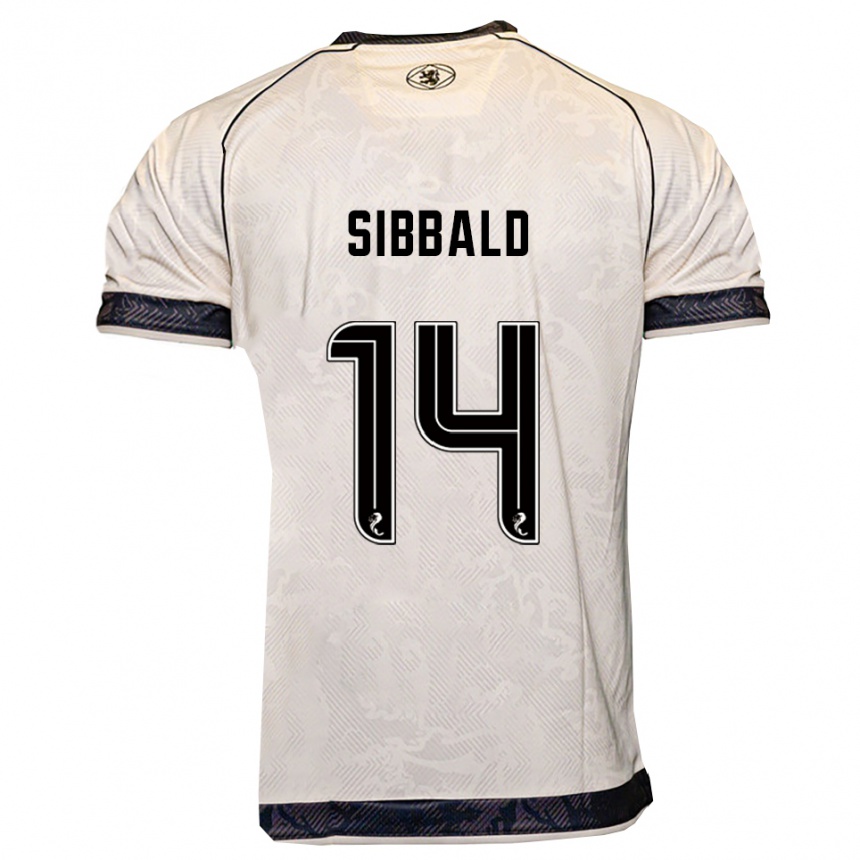 גברים כדורגל קרייג סיבאלד #14 לבן שחור הרחק ג'רזי 2025/26
