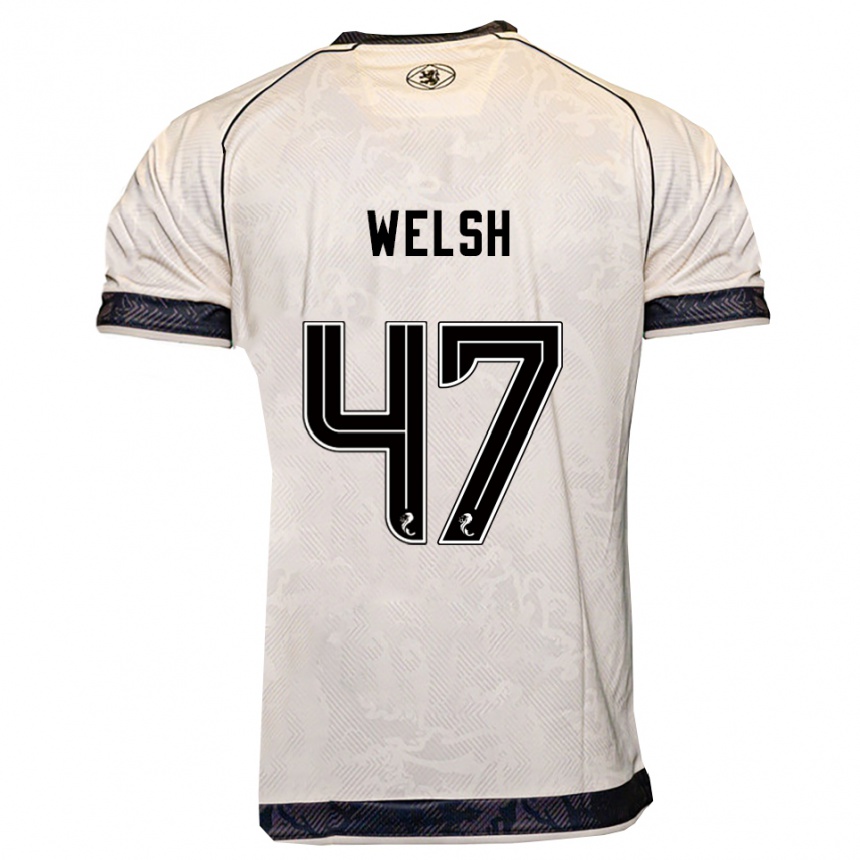 גברים כדורגל Harry Welsh #47 לבן שחור הרחק ג'רזי 2025/26