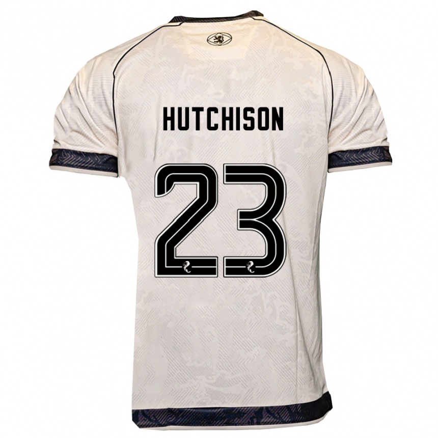 גברים כדורגל Daisy Hutchison #23 לבן שחור הרחק ג'רזי 2025/26