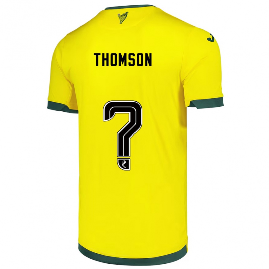 גברים כדורגל Jackson Thomson #0 צהוב ירוק הרחק ג'רזי 2025/26
