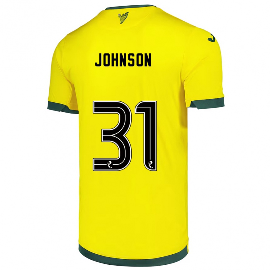 גברים כדורגל מוראי ג'ונסון #31 צהוב ירוק הרחק ג'רזי 2025/26