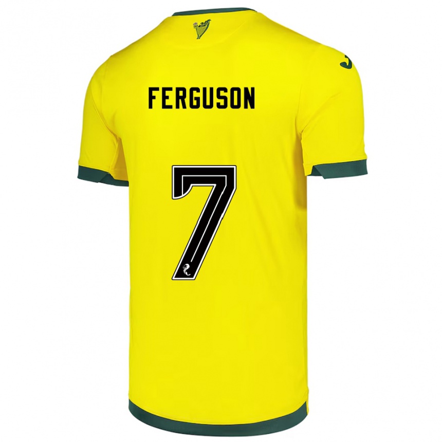 גברים כדורגל Abbie Ferguson #7 צהוב ירוק הרחק ג'רזי 2025/26