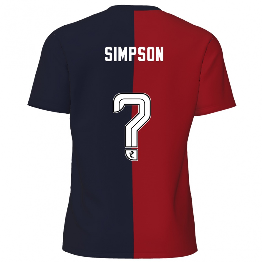 גברים כדורגל Noah Simpson #0 אדום כחול נייבי הרחק ג'רזי 2025/26