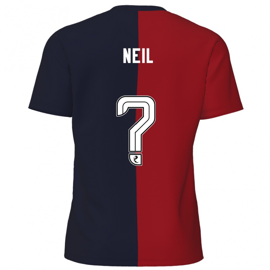 גברים כדורגל Laura Neil #0 אדום כחול נייבי הרחק ג'רזי 2025/26