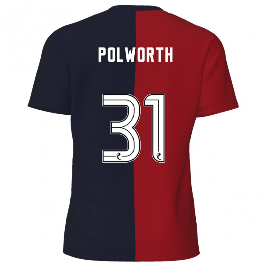 גברים כדורגל ליאם פולוורת' #31 אדום כחול נייבי הרחק ג'רזי 2025/26