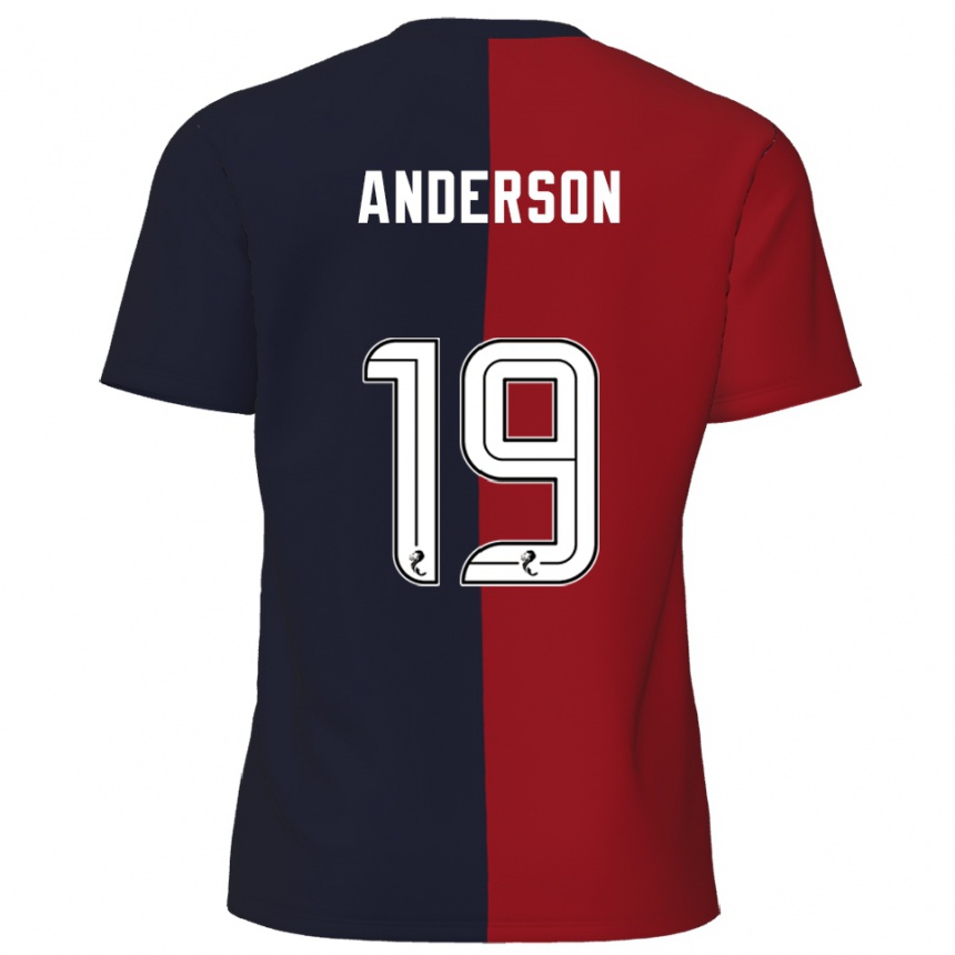 גברים כדורגל Bruce Anderson #19 אדום כחול נייבי הרחק ג'רזי 2025/26