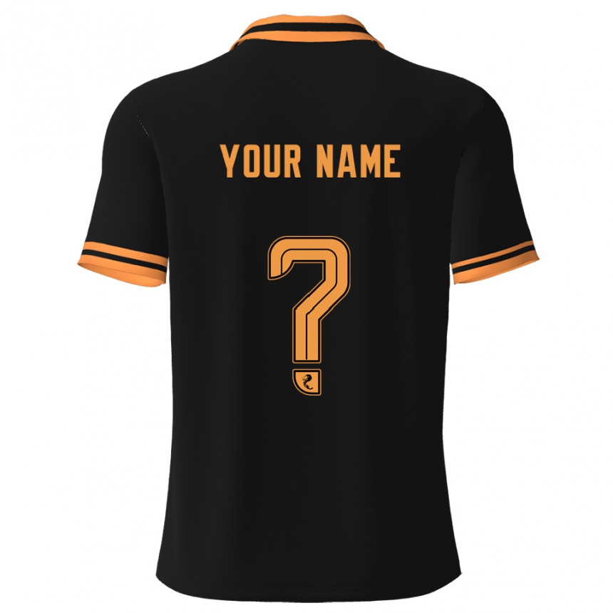 גברים כדורגל השם שלך #0 שחור צהוב הרחק ג'רזי 2025/26
