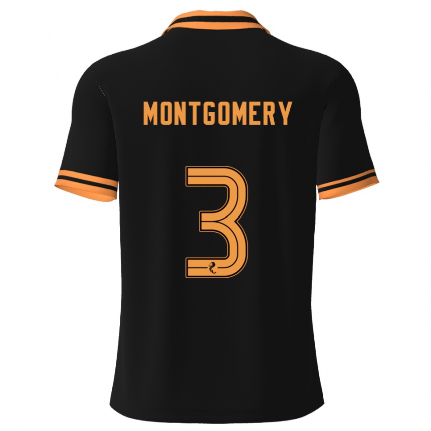 גברים כדורגל Adam Montgomery #3 שחור צהוב הרחק ג'רזי 2025/26