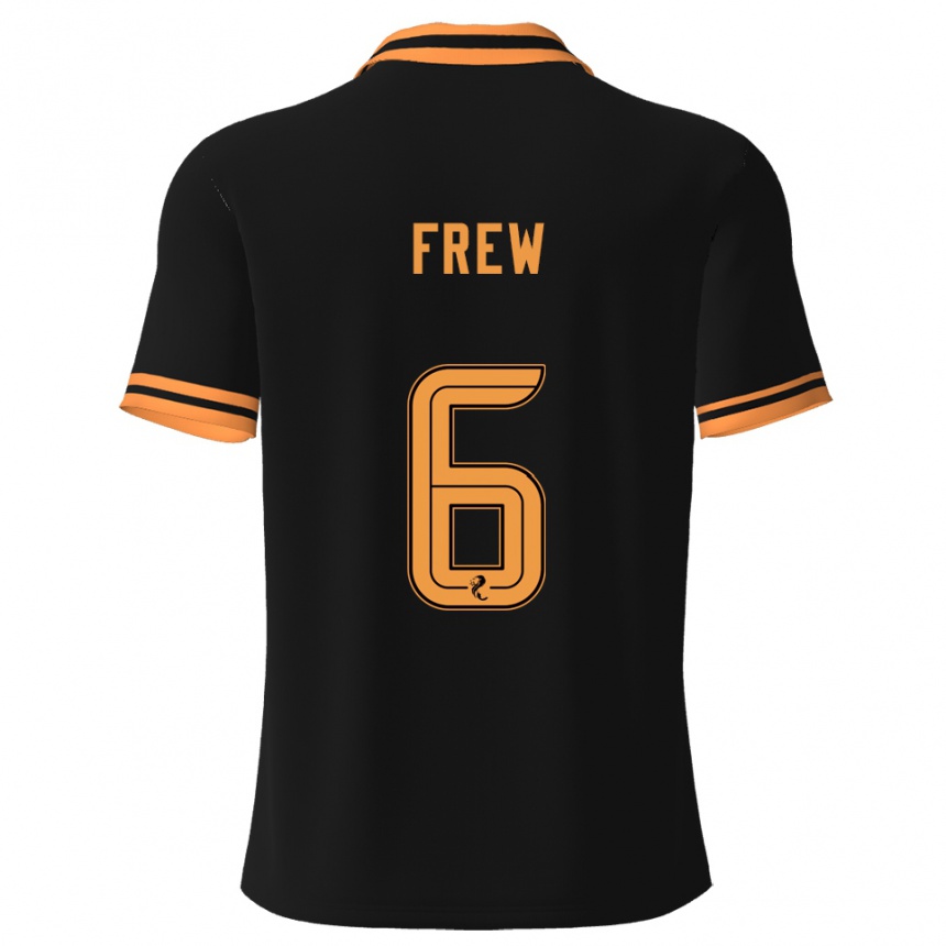 גברים כדורגל Natasha Frew #6 שחור צהוב הרחק ג'רזי 2025/26