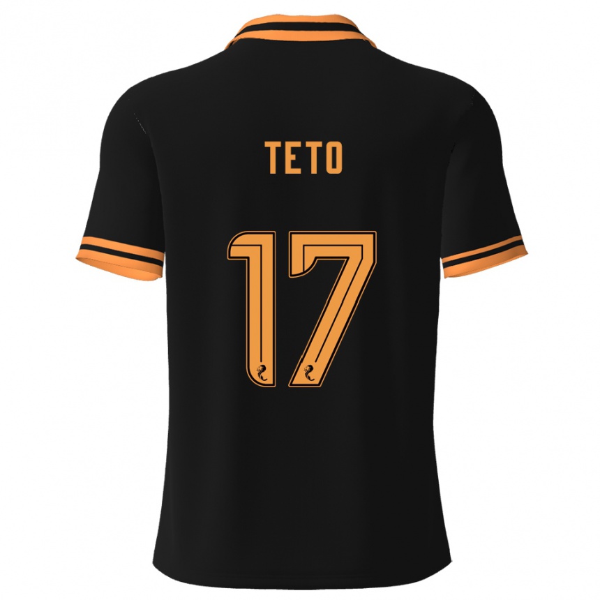 גברים כדורגל Aphelele Teto #17 שחור צהוב הרחק ג'רזי 2025/26