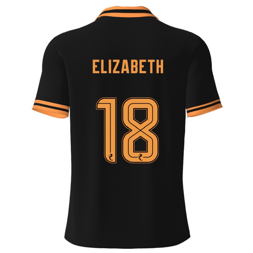 גברים כדורגל Ashley Elizabeth #18 שחור צהוב הרחק ג'רזי 2025/26