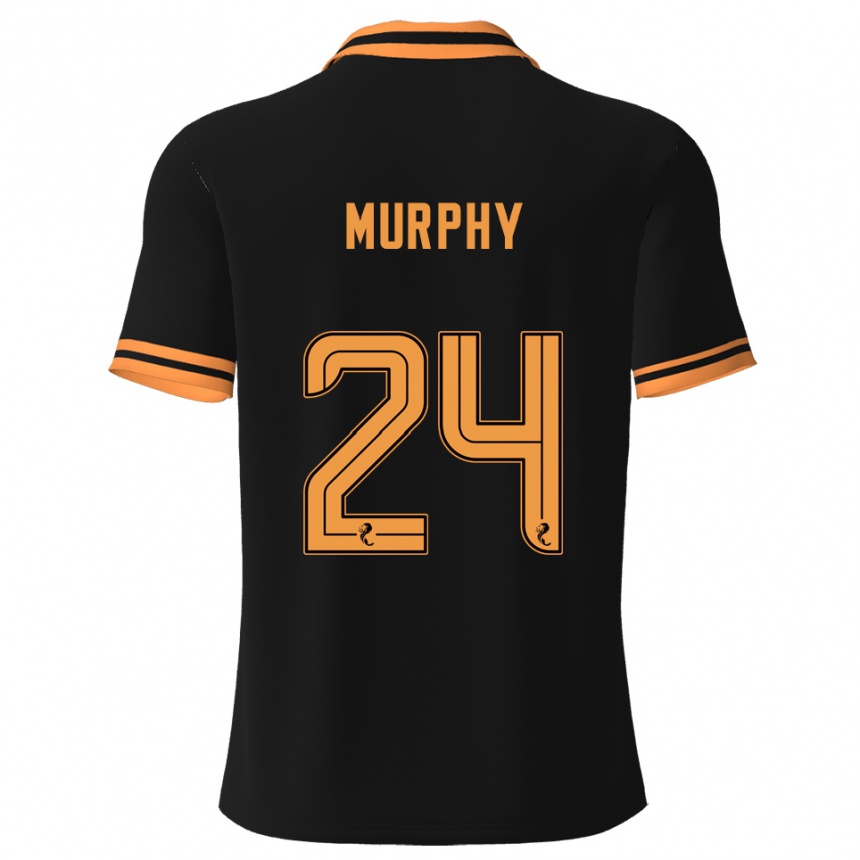 גברים כדורגל Jessica Murphy #24 שחור צהוב הרחק ג'רזי 2025/26