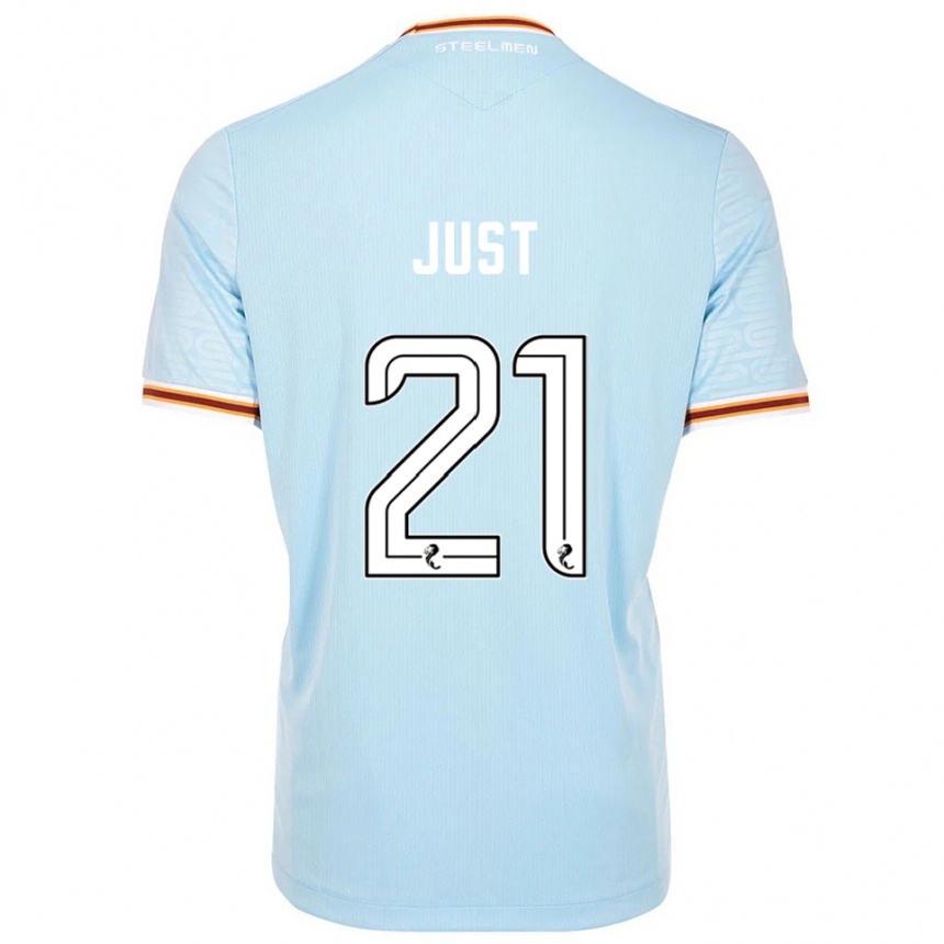 גברים כדורגל אלייז'ה ג׳אסט #21 תכלת הרחק ג'רזי 2025/26