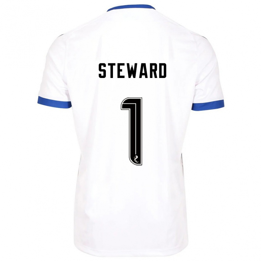 גברים כדורגל טובי סטיוארד #1 לבן כחול הרחק ג'רזי 2025/26