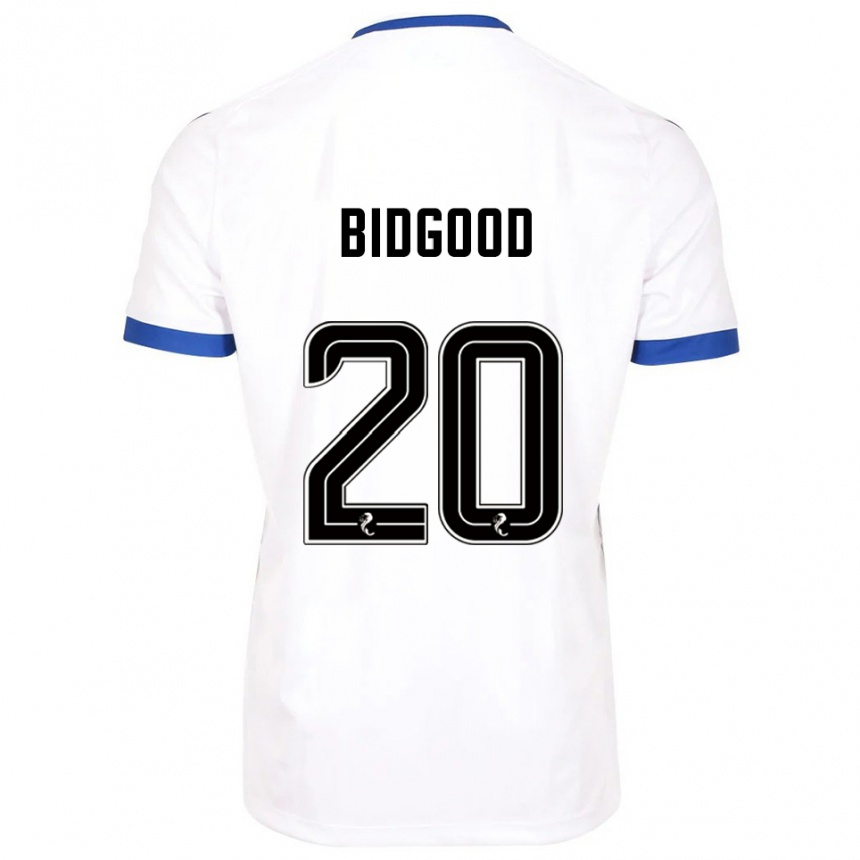 גברים כדורגל Aoife Bidgood #20 לבן כחול הרחק ג'רזי 2025/26