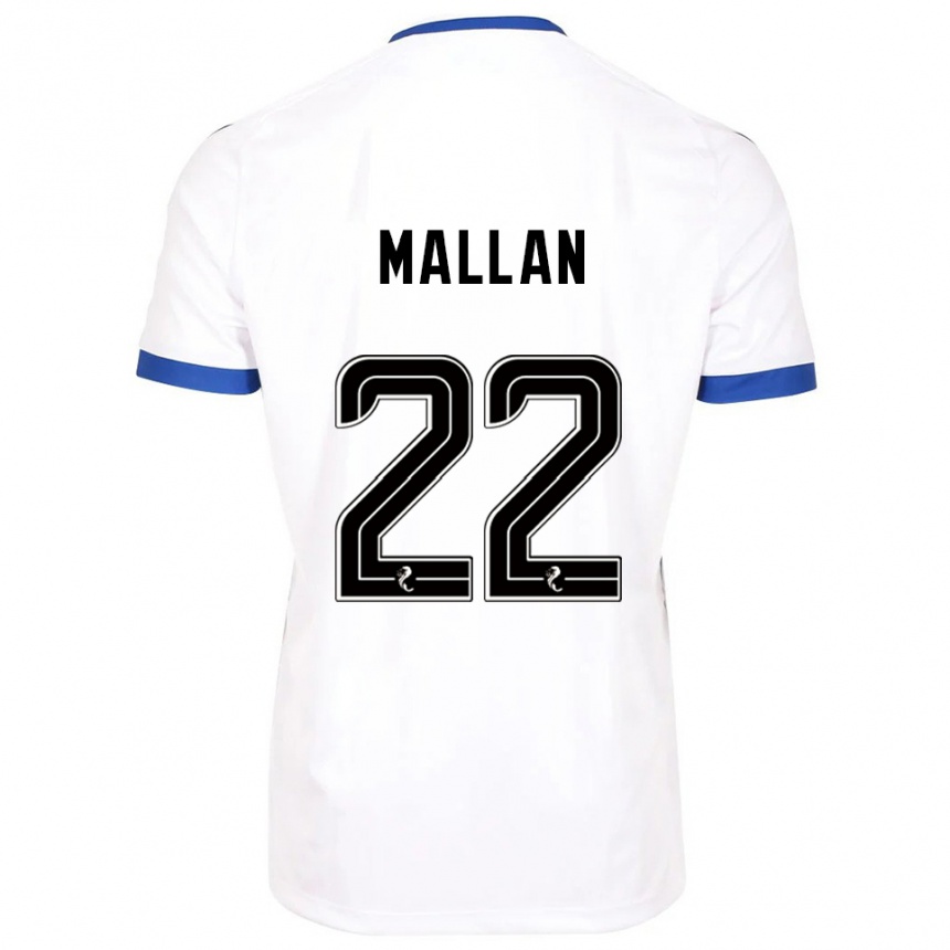 גברים כדורגל סטיבי מאלן #22 לבן כחול הרחק ג'רזי 2025/26