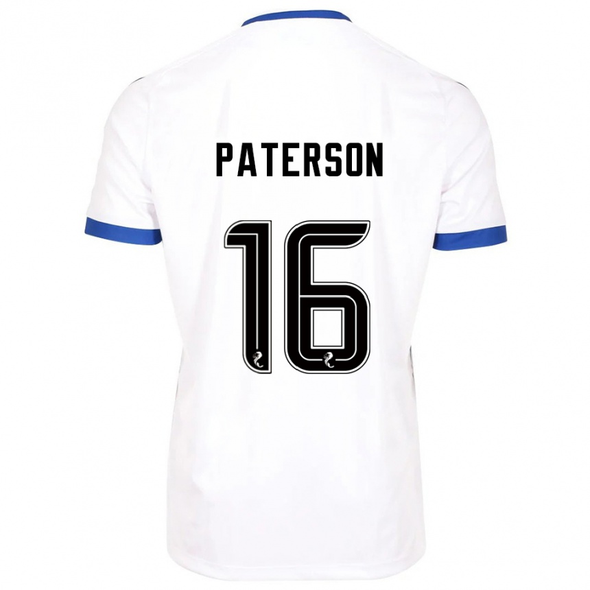 גברים כדורגל Megan Paterson #16 לבן כחול הרחק ג'רזי 2025/26