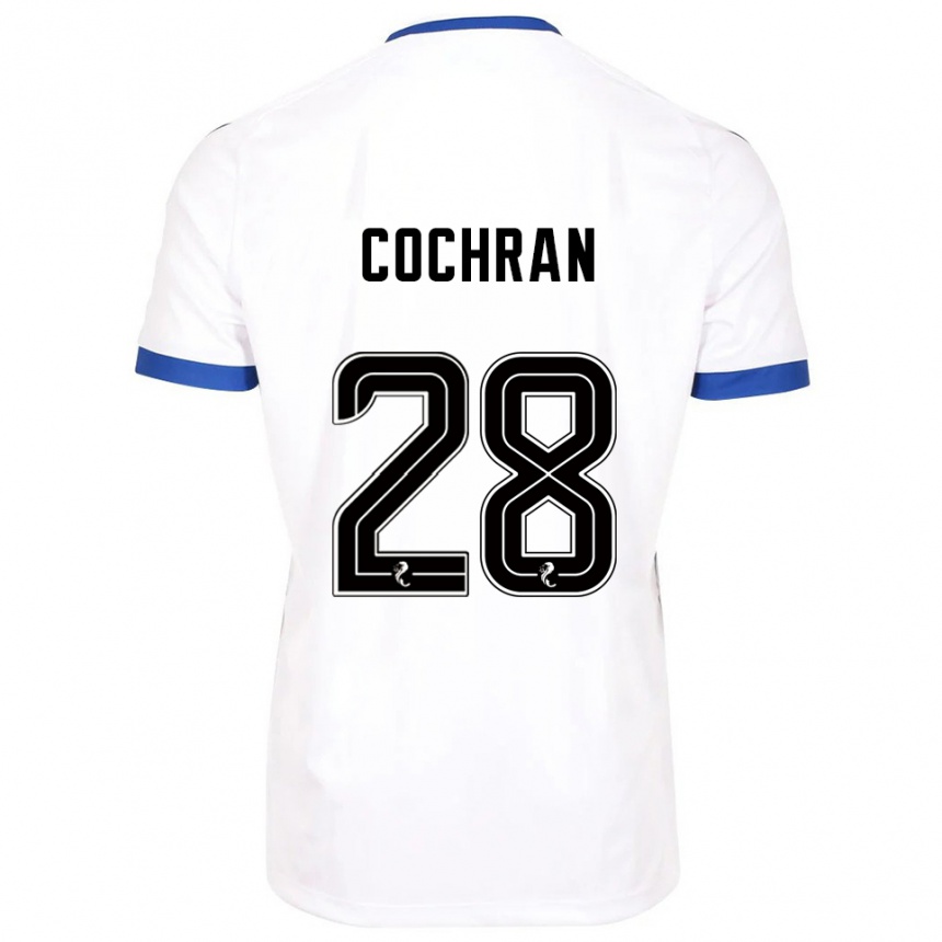 גברים כדורגל Bobby Cochran #28 לבן כחול הרחק ג'רזי 2025/26