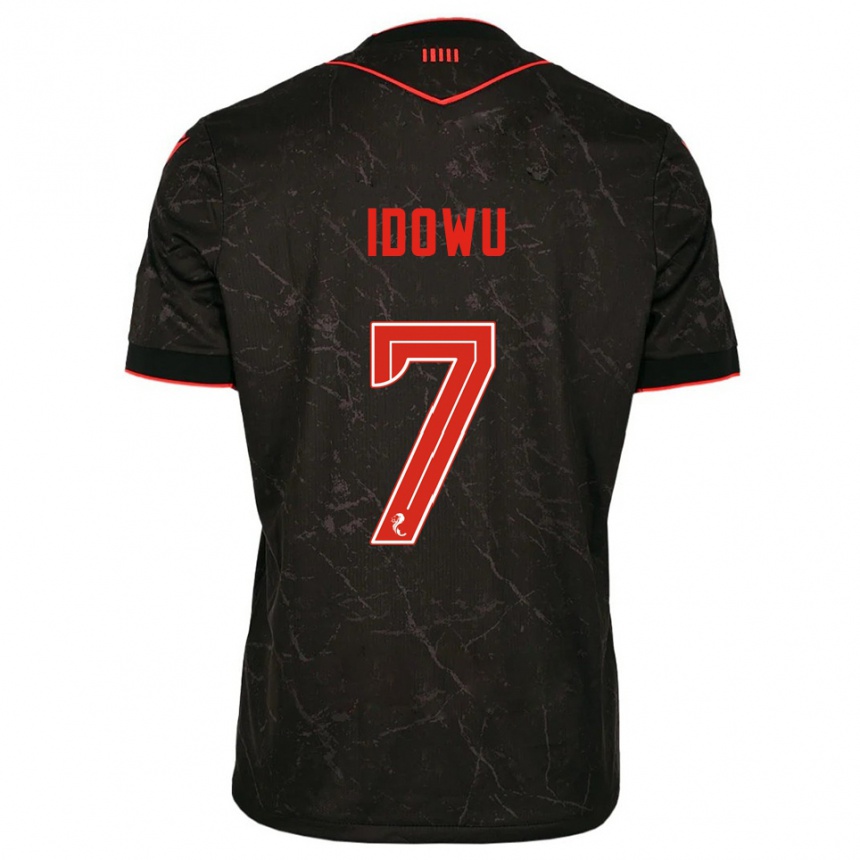גברים כדורגל רולנד אידווו #7 שחור אדום הרחק ג'רזי 2025/26