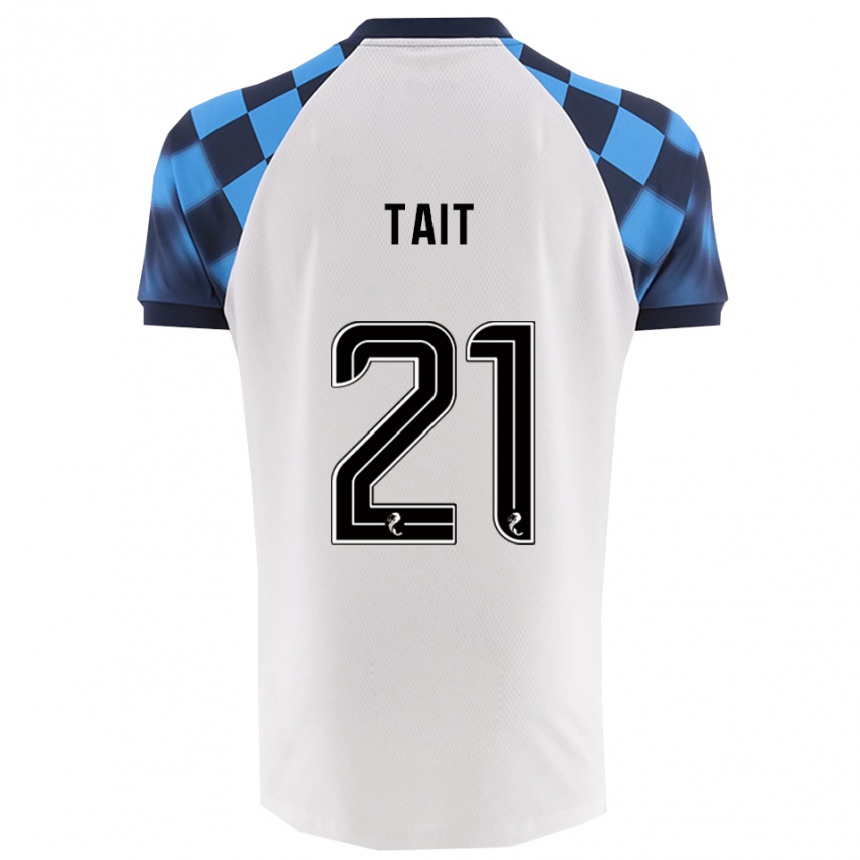 גברים כדורגל דילן טייט #21 לבן תכלת הרחק ג'רזי 2025/26