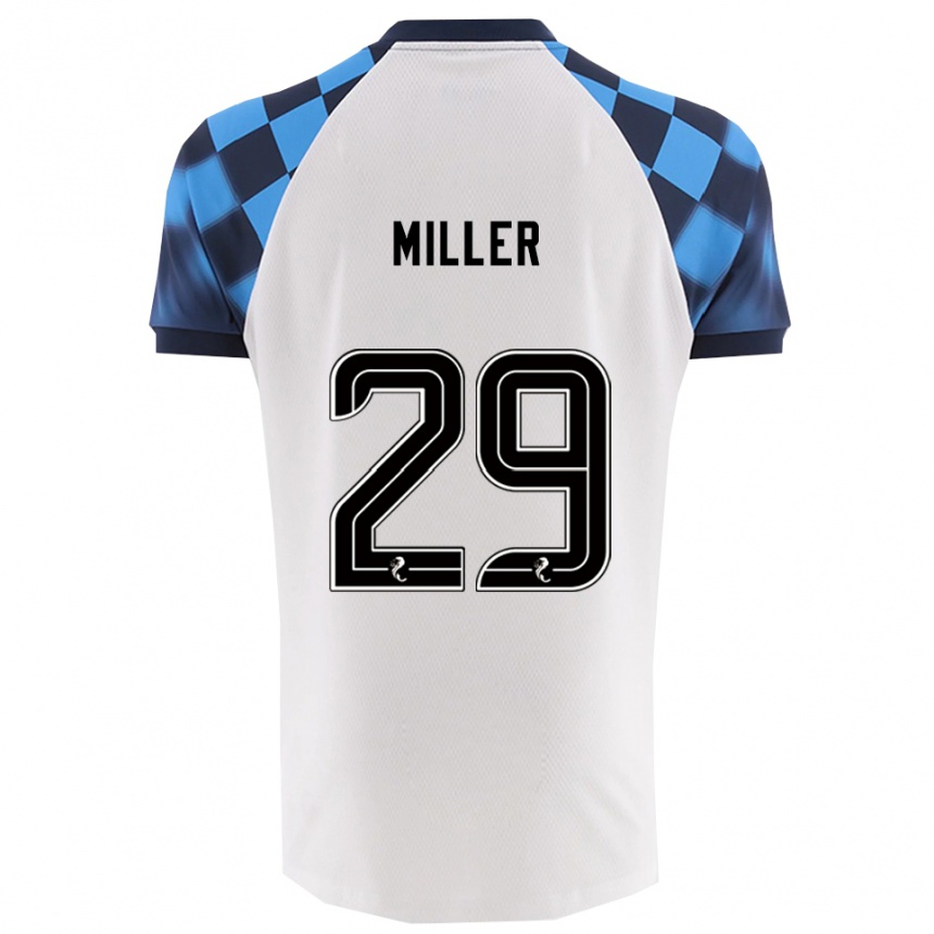 גברים כדורגל Calvin Miller #29 לבן תכלת הרחק ג'רזי 2025/26