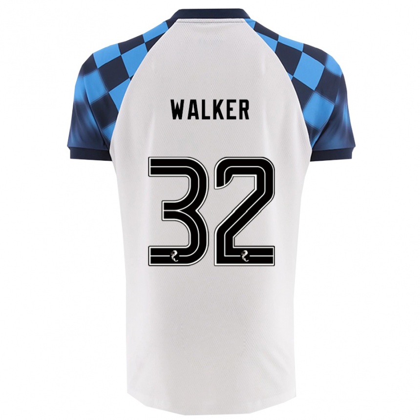 גברים כדורגל ריס ווקר #32 לבן תכלת הרחק ג'רזי 2025/26
