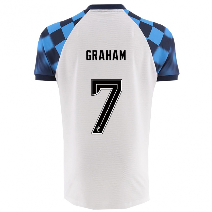גברים כדורגל בריאן גראהם #7 לבן תכלת הרחק ג'רזי 2025/26