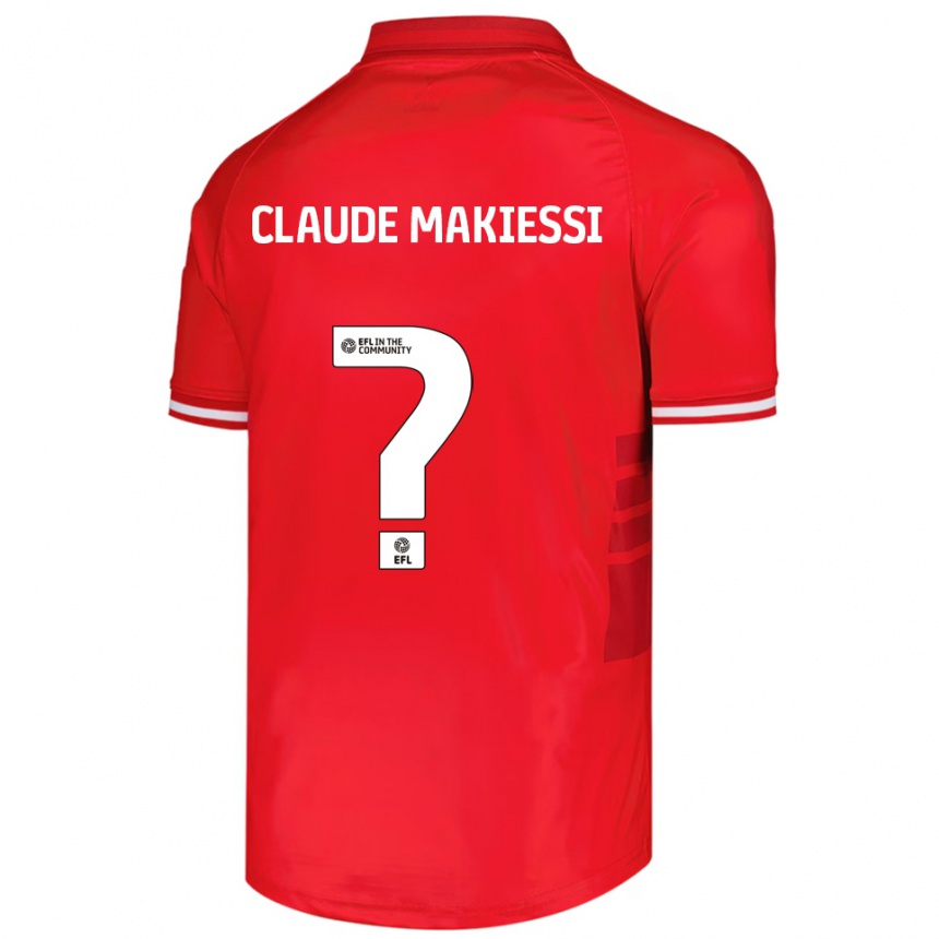 נשים כדורגל Jean Claude Makiessi #0 אדום לבן ג'רזי ביתית 2025/26