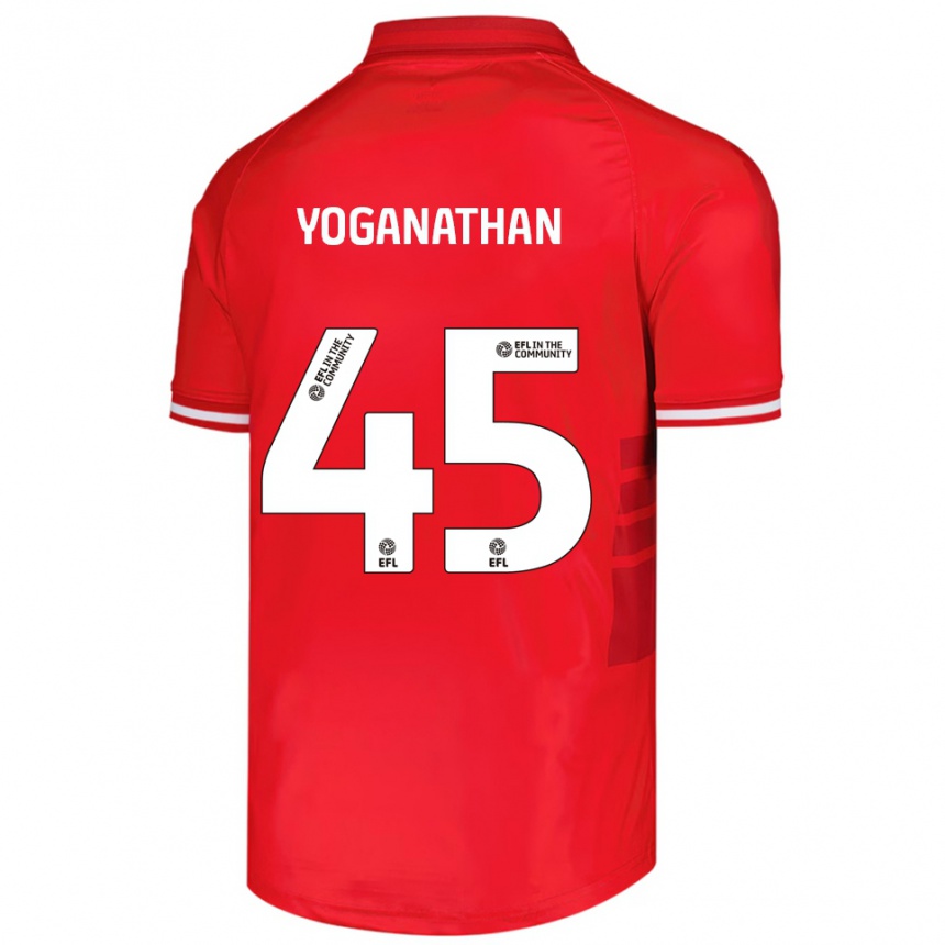 נשים כדורגל וימאל יוגאנתן #45 אדום לבן ג'רזי ביתית 2025/26