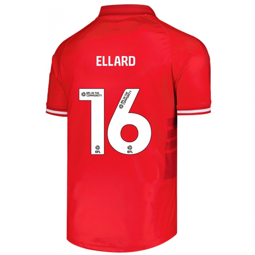 נשים כדורגל Aston Ellard #16 אדום לבן ג'רזי ביתית 2025/26