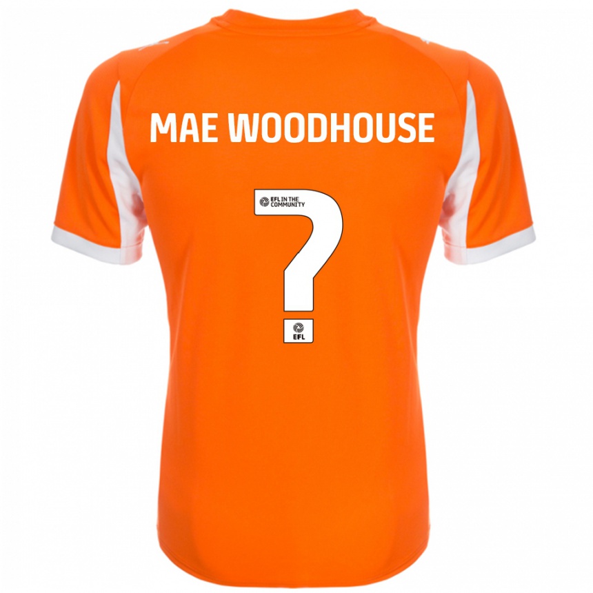 נשים כדורגל Evie Mae Woodhouse #0 כתום לבן ג'רזי ביתית 2025/26