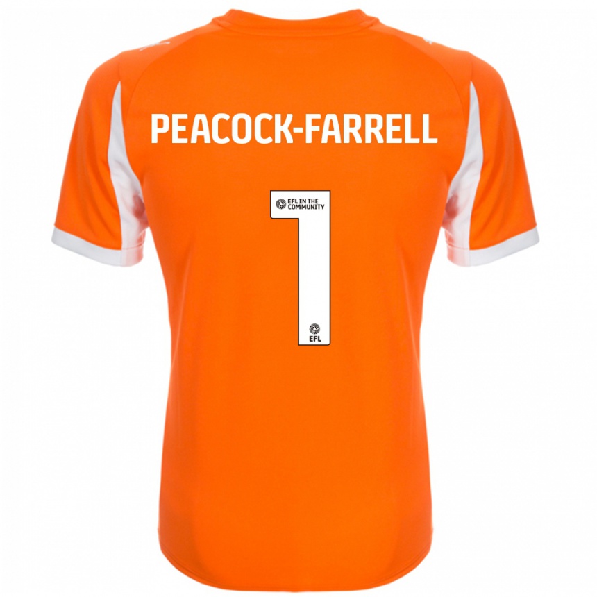 נשים כדורגל ביילי פיקוק-פארל #1 כתום לבן ג'רזי ביתית 2025/26