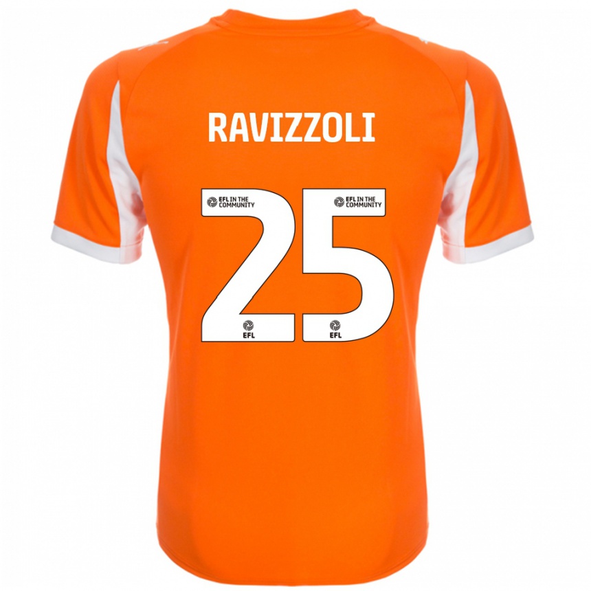 נשים כדורגל פרנקו רוויסולי #25 כתום לבן ג'רזי ביתית 2025/26