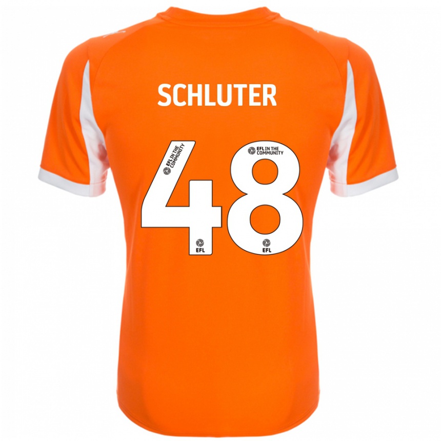 נשים כדורגל גבריאל שלוטר #48 כתום לבן ג'רזי ביתית 2025/26