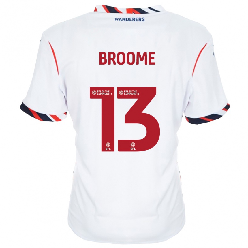 נשים כדורגל ניית׳ן ברום #13 לבן אדום ג'רזי ביתית 2025/26