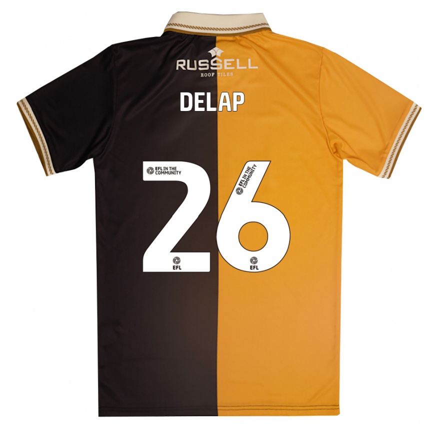 נשים כדורגל פין דלאפ #26 צהוב שחור ג'רזי ביתית 2025/26 נשים כדורגל פין דלאפ #26 צהוב שחור ג'רזי ביתית 2025/26