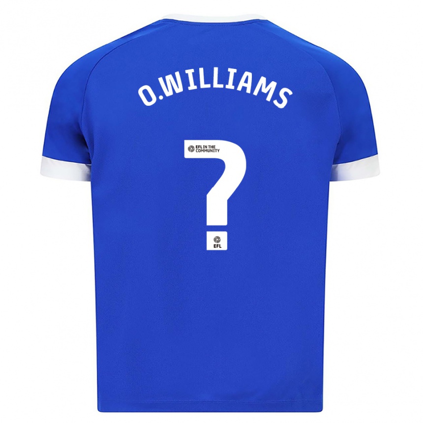 נשים כדורגל Oliver Williams #0 כחול לבן ג'רזי ביתית 2025/26