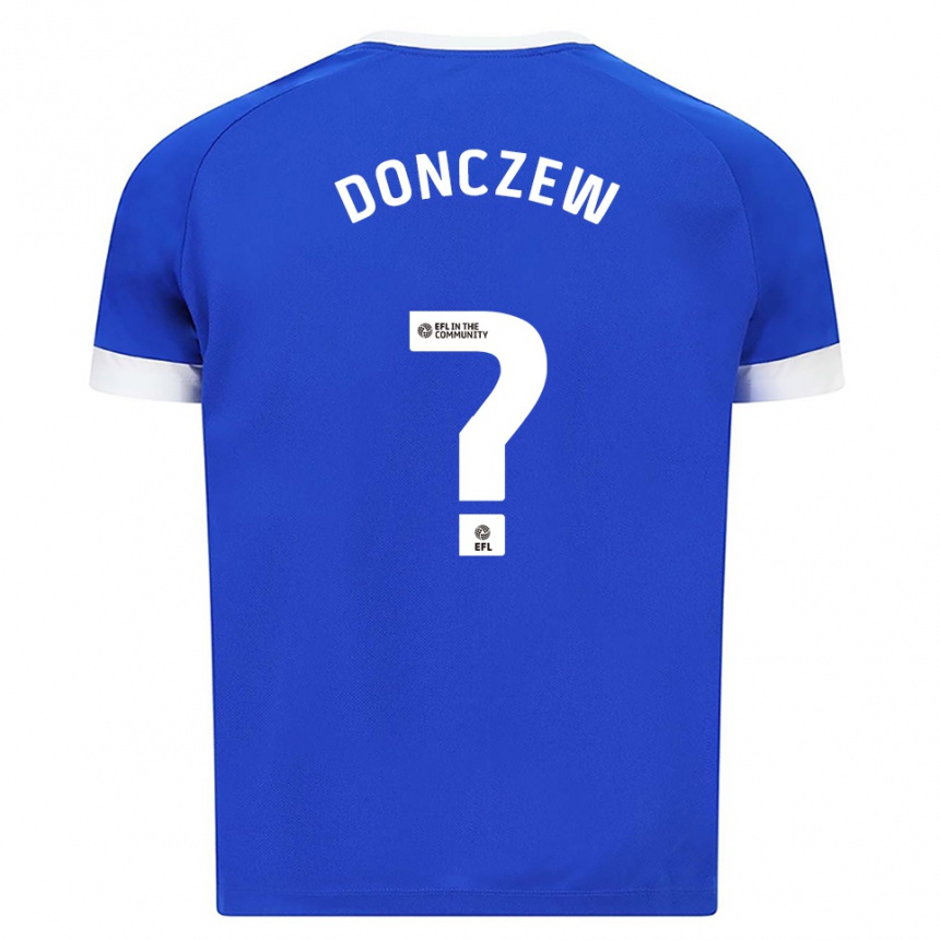 נשים כדורגל Axel Donczew #0 כחול לבן ג'רזי ביתית 2025/26