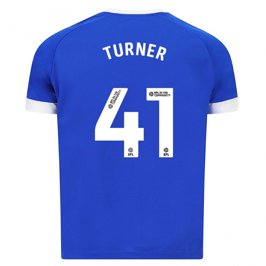 נשים כדורגל מאט טרנר #41 כחול לבן ג'רזי ביתית 2025/26