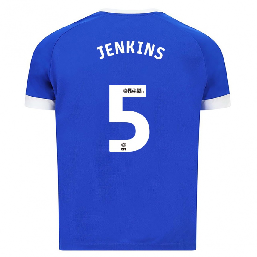 נשים כדורגל נייבה ג'נקינס #5 כחול לבן ג'רזי ביתית 2025/26