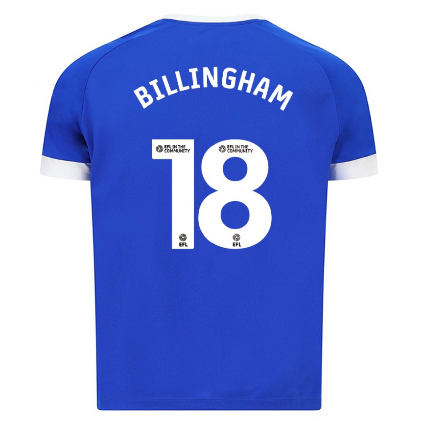 נשים כדורגל Lily Billingham #18 כחול לבן ג'רזי ביתית 2025/26