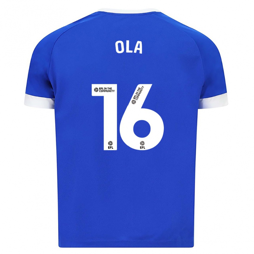 נשים כדורגל דניאל אולה #16 כחול לבן ג'רזי ביתית 2025/26