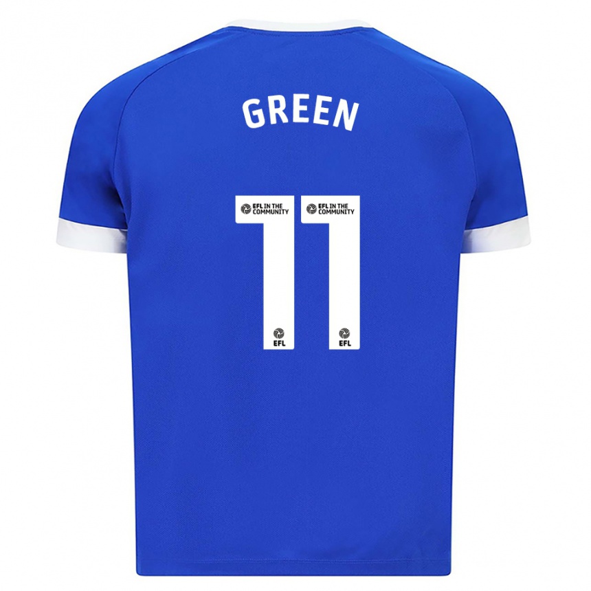 נשים כדורגל דניאל גרין #11 כחול לבן ג'רזי ביתית 2025/26