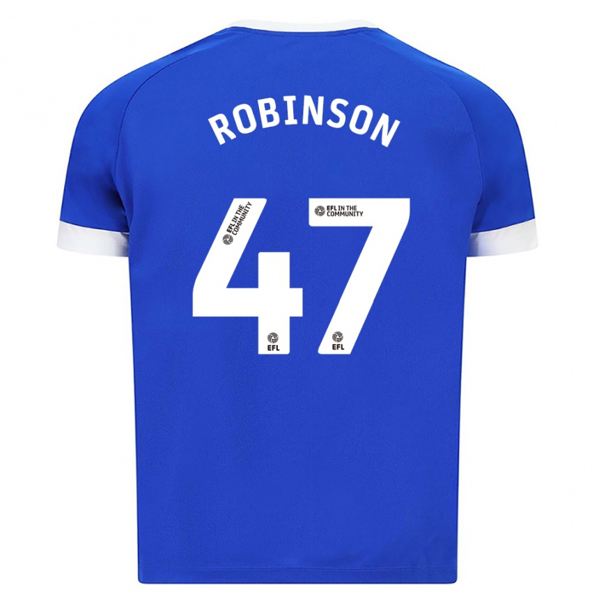 נשים כדורגל קאלום רובינסון #47 כחול לבן ג'רזי ביתית 2025/26